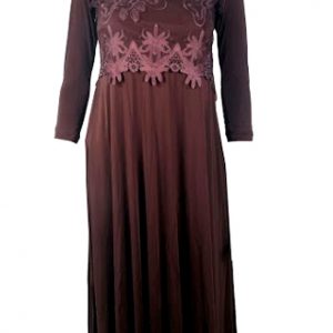 Coffee China Linen Gown For Women