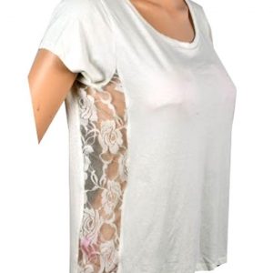 White T-Shirt with side net