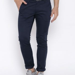 Deep Midnight Navy Blue Narrow Gabardine Pant 6