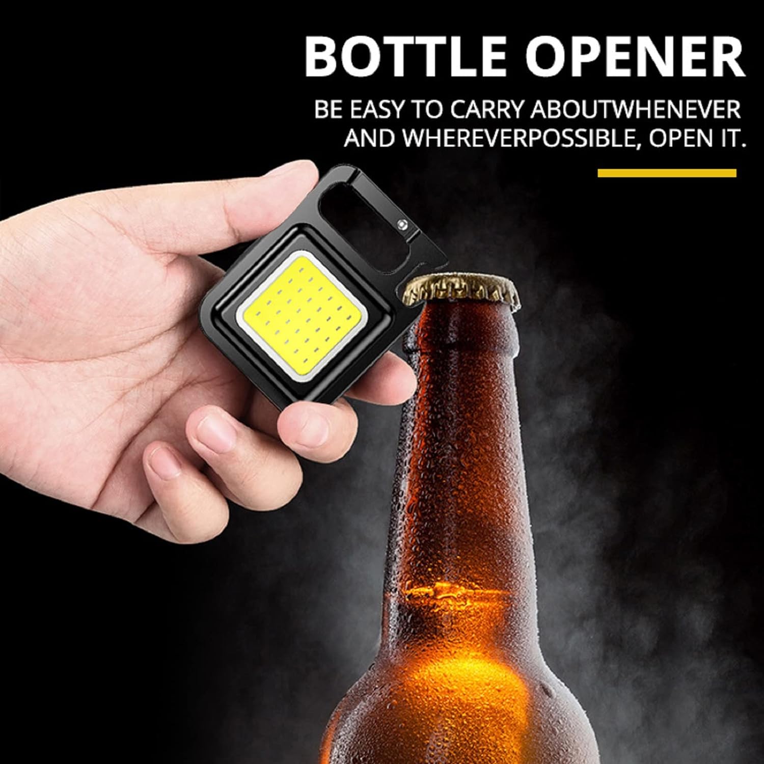 Multi-functional Outdoor Keychain Light with 800Lm COB and 3 Lighting Modes - Image 4