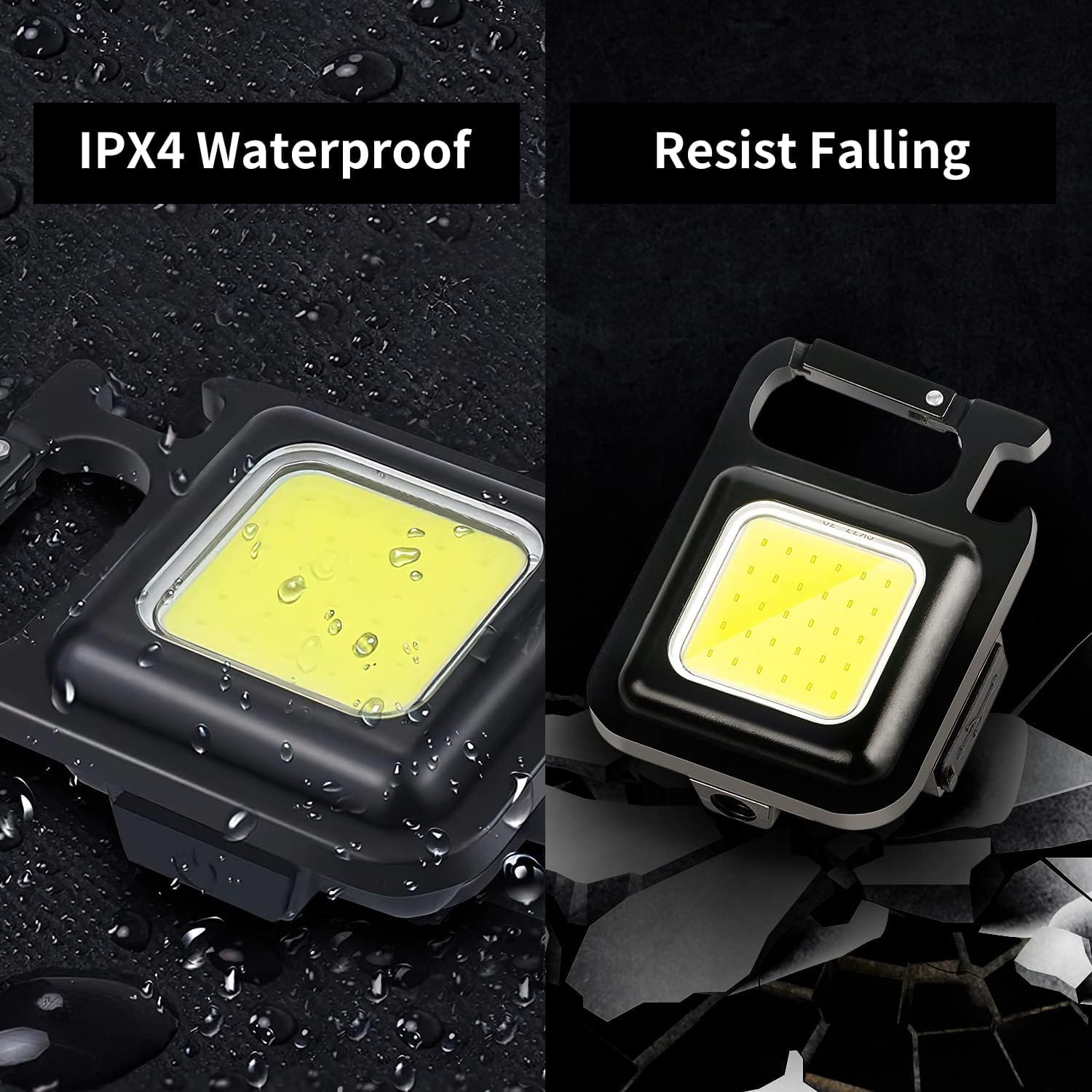 Multi-functional Outdoor Keychain Light with 800Lm COB and 3 Lighting Modes - Image 9