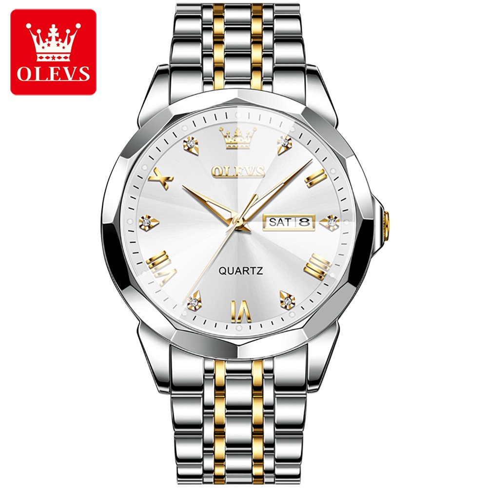 OLEVS 9931G New Exclusive Design Quartz Watch for Men ( White) - Image 2